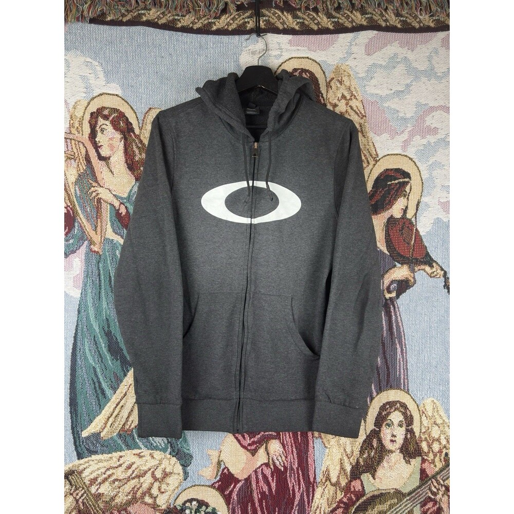 Oakley Performance Fit Hoodie Women’s Size Large Black Sweater Center Logo